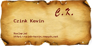 Czink Kevin névjegykártya